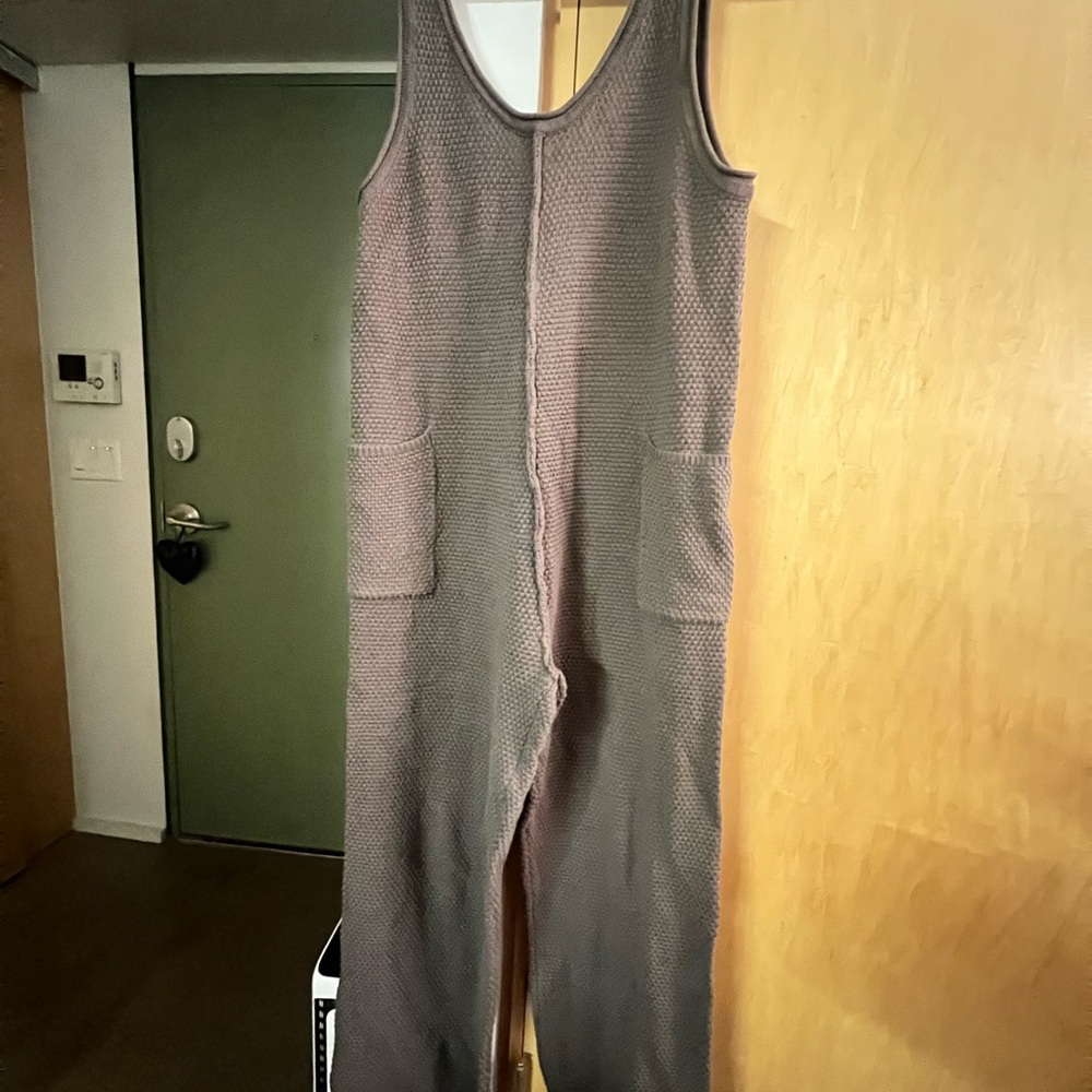 Together Textured Taupe Jumpsuit